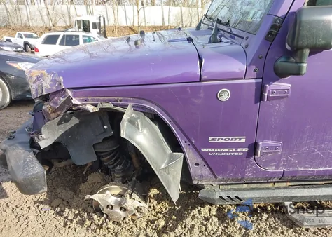 2017 Jeep Wrangler Unlimited Sport 4X4 из США, поврежденный, VIN 1C4BJWDG2HL730714